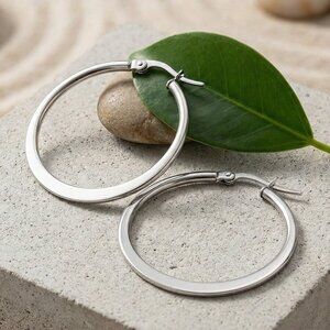🆕️Minimalist 316L Stainless Steel Hoop Earrings | Trendy & Hypoallergenic Hoops